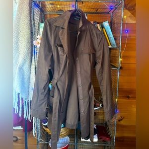 Brown Short Trench Coat